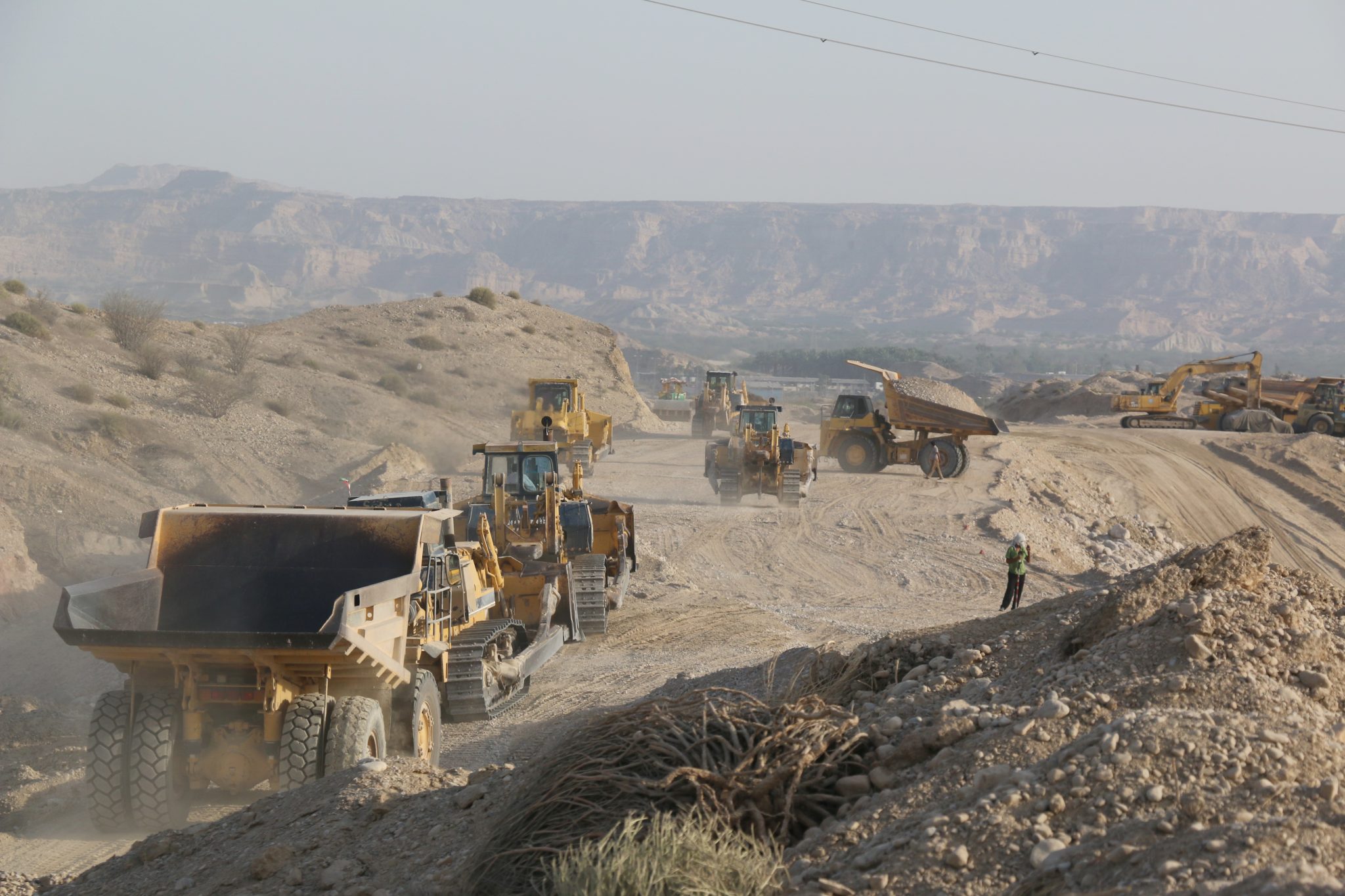 Construction of an alternative route and a protective structure for the ...